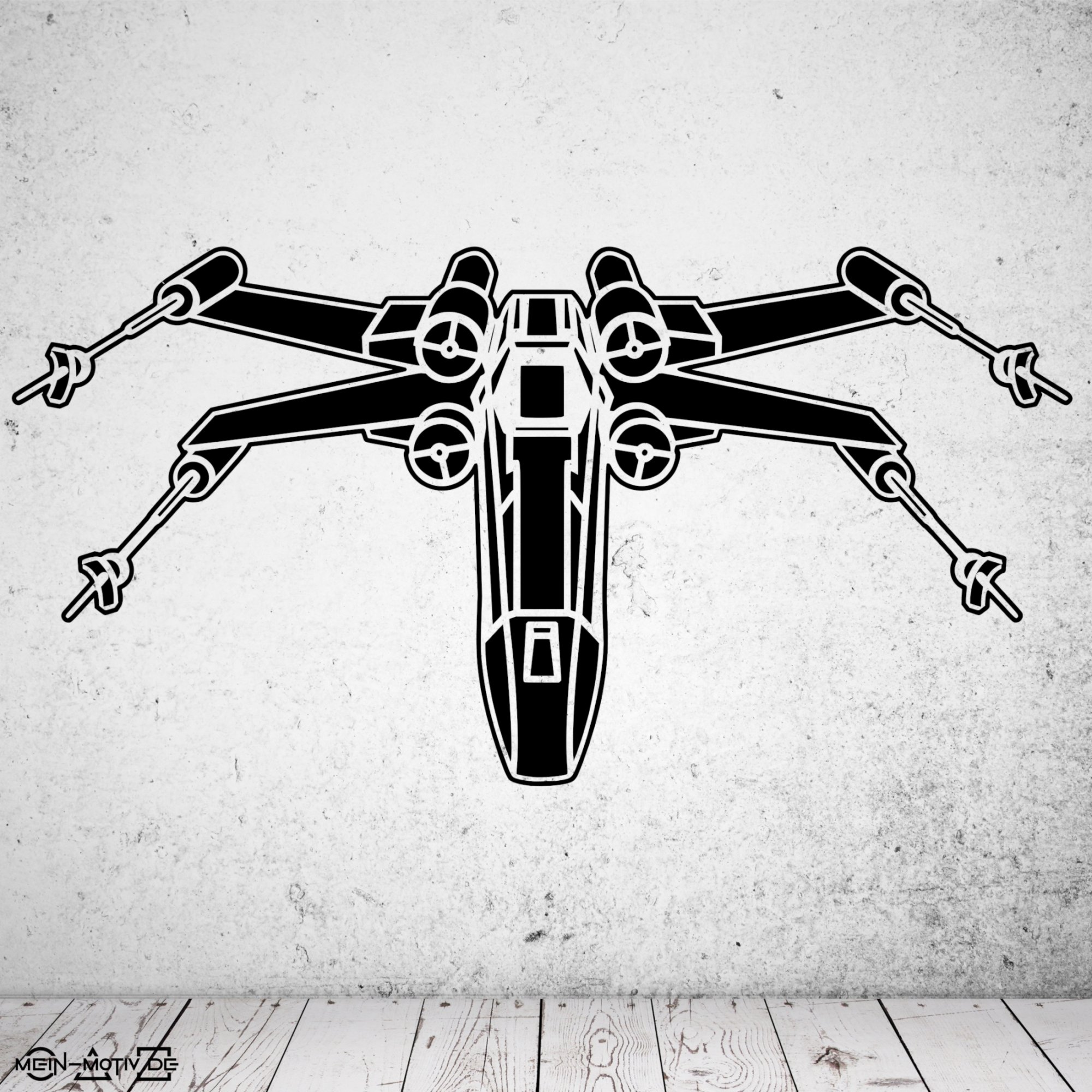 46383 X Wing Fighter Front Mein-Motiv-de Wandtattoo Wandbild